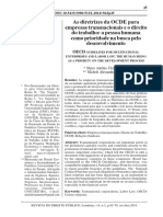 Artigo - As Diretrizes Da OCDE para As Empresas Transnacionais e o Direito Do Trabalho