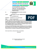 Informe N°401 Conformidad de Pago Unidad Formuladora Mes de Marzo