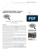 LITERASI SOSIAL MEDIA - Pengaruh Negatif Dan Positif Sosial Media - Dinas Perpustakaan Dan Kearsipan Provinsi Banten
