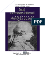 Marques de Sade - Carta I