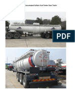 3 Axle 18,000LConcentrated Sulfuric Acid Tanker Semi Trailer