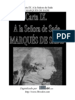 Marques de Sade - Carta Ix
