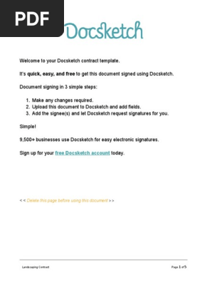 Landscaping Contract
