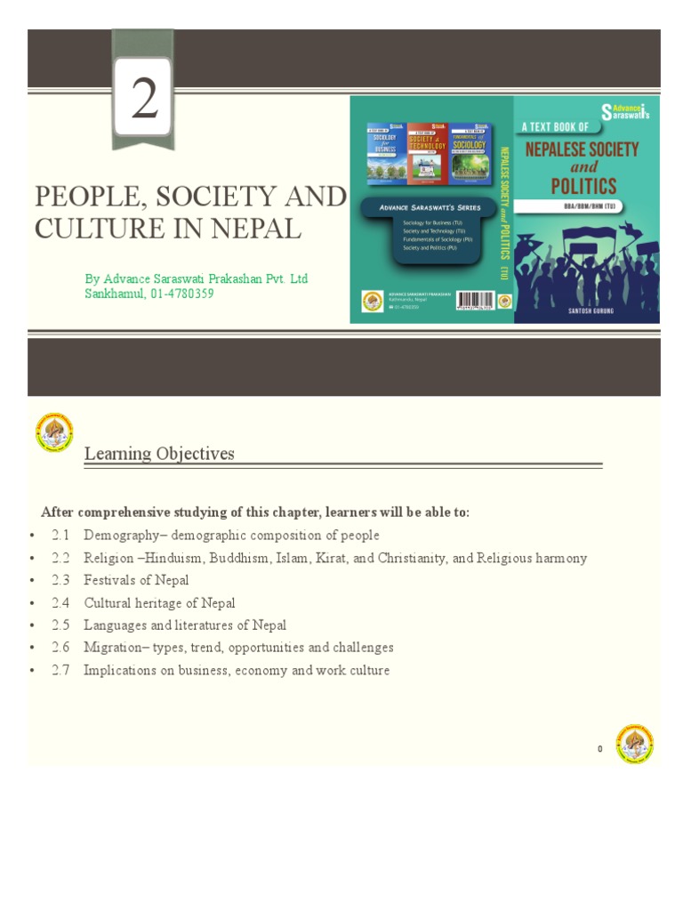 People, Society and Culture in Nepal Learning Objectives PDF Human Migration