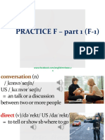 PRACTICE F - Part 1 - Vocab