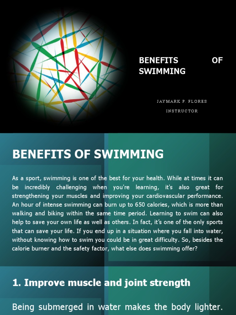 Lesson 4 BENEFITS OF SWIMMING PDF Swimming Aerobic Exercise