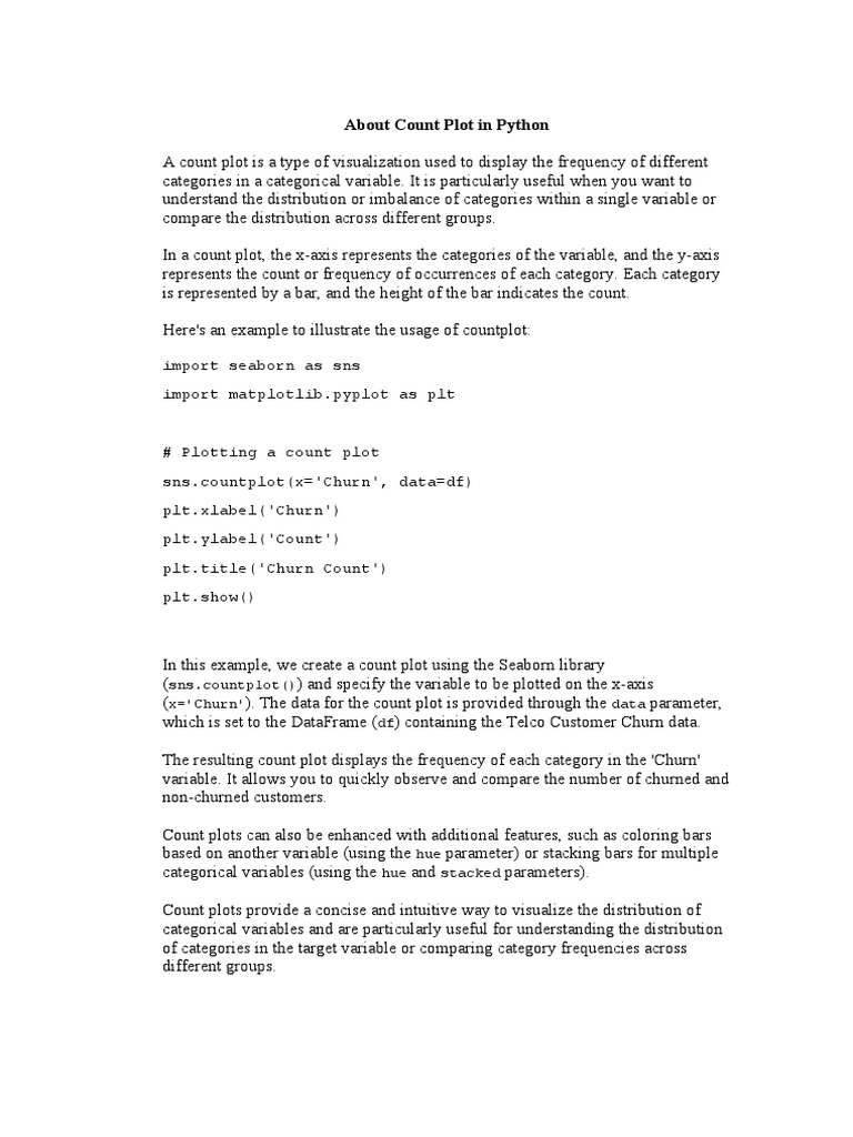 About Count Plot in Python | PDF