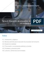 Tema 6 Ejecución de Proyectos de Innovación en Un Contexto de Industria 4.0