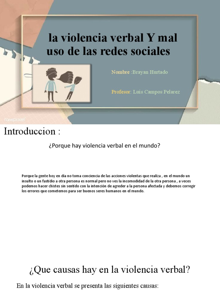 Conversatorio Sobre La Violencia Verbal | Descargar gratis PDF ...