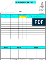 Form Izin Masuk Kerja Saat Libur