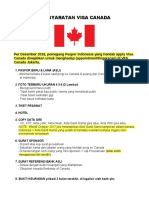 Pesyaratan Visa Canada 2022