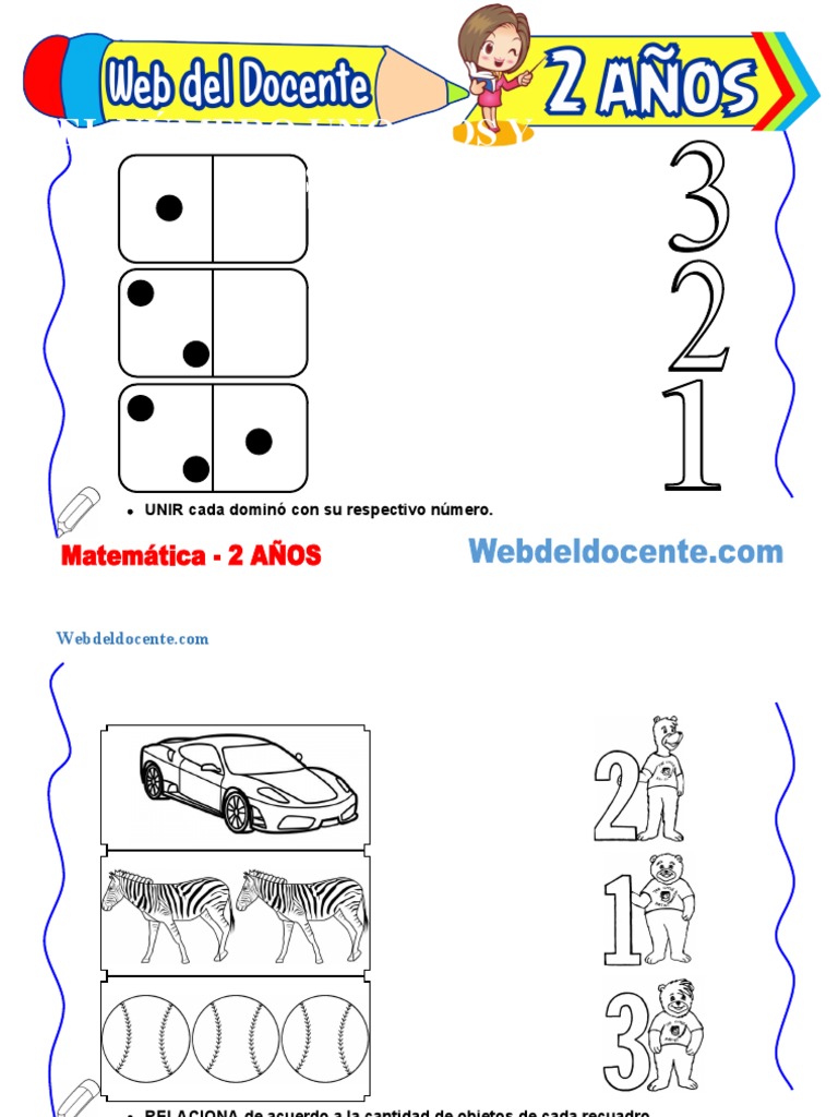 Los Números 1 2 y 3 Para Niños de 2 Años | PDF