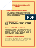 Cuestionario de Criminologia para El Examen..