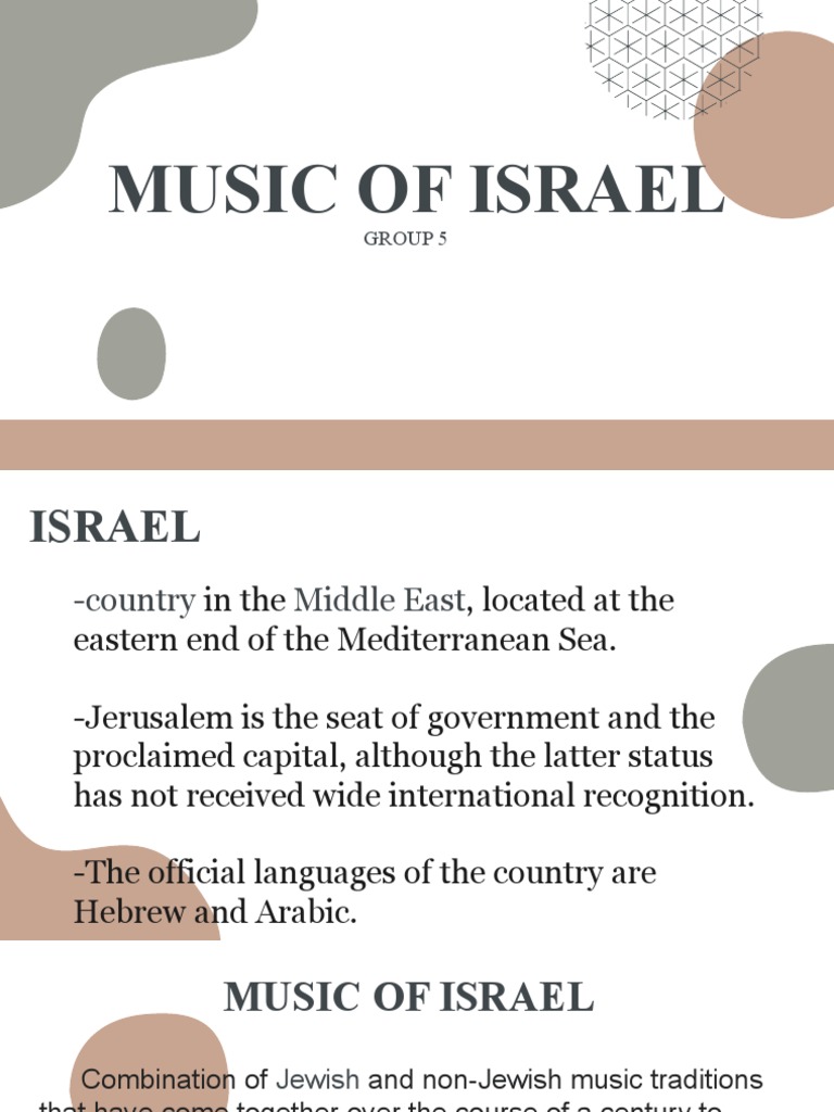 Music of Israel Group 5 PDF String Instruments Musical Instruments