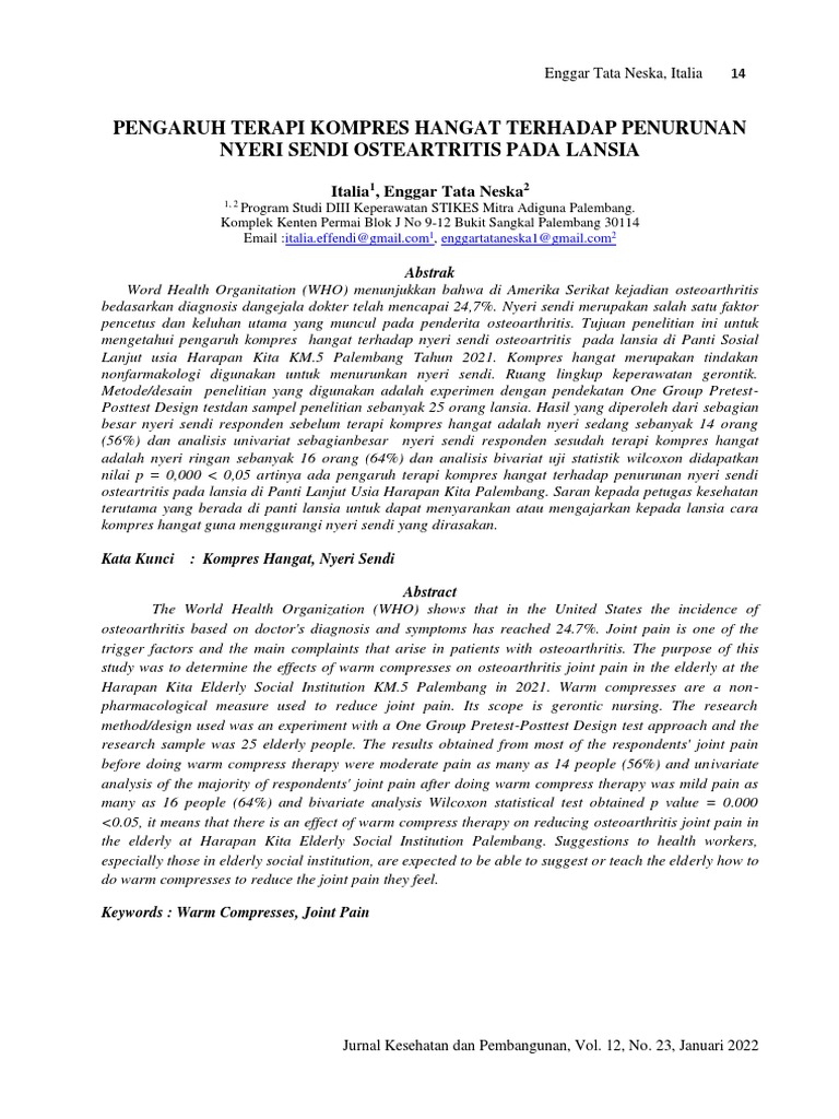 Kompress hangat pada oa genu pdf