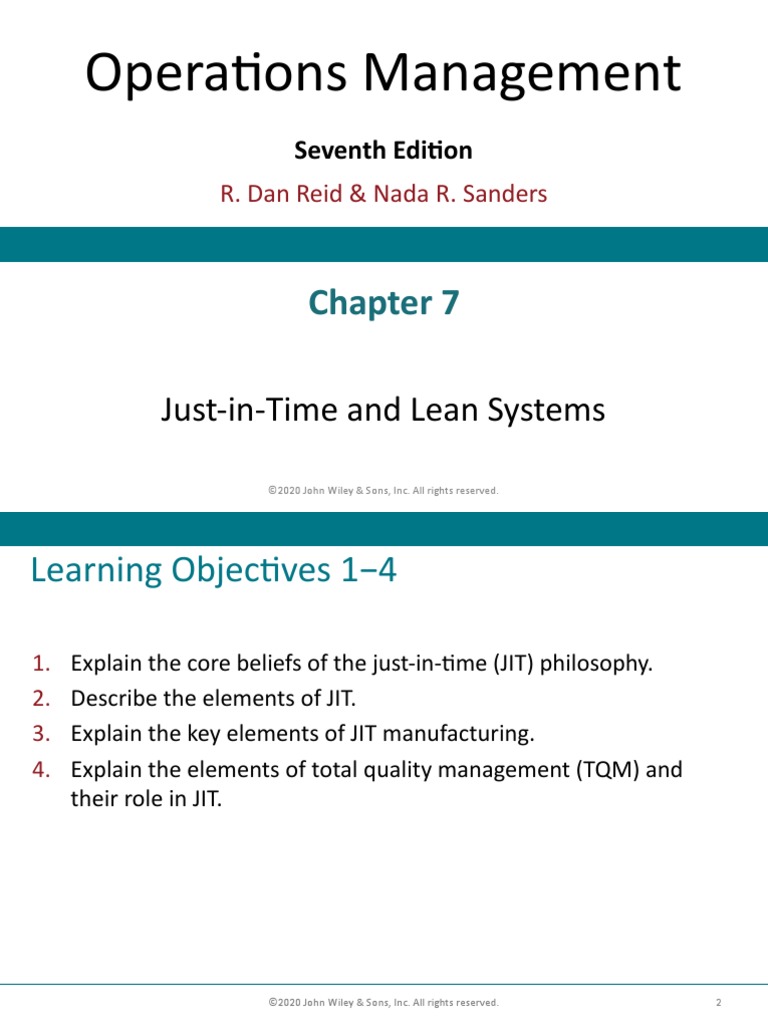 ch07 Operational Management Class Notes | PDF | Lean Manufacturing ...