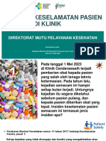 Keselamatan Pasien Di Klinik (Prov. Jatim)