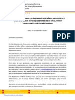 Carta para Elecciones Del CCNNNAE (Con Reglamento Borrador) (20-09-2011)