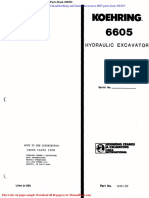 Koehring and Bantam Excavators 6605 Parts Book 108301