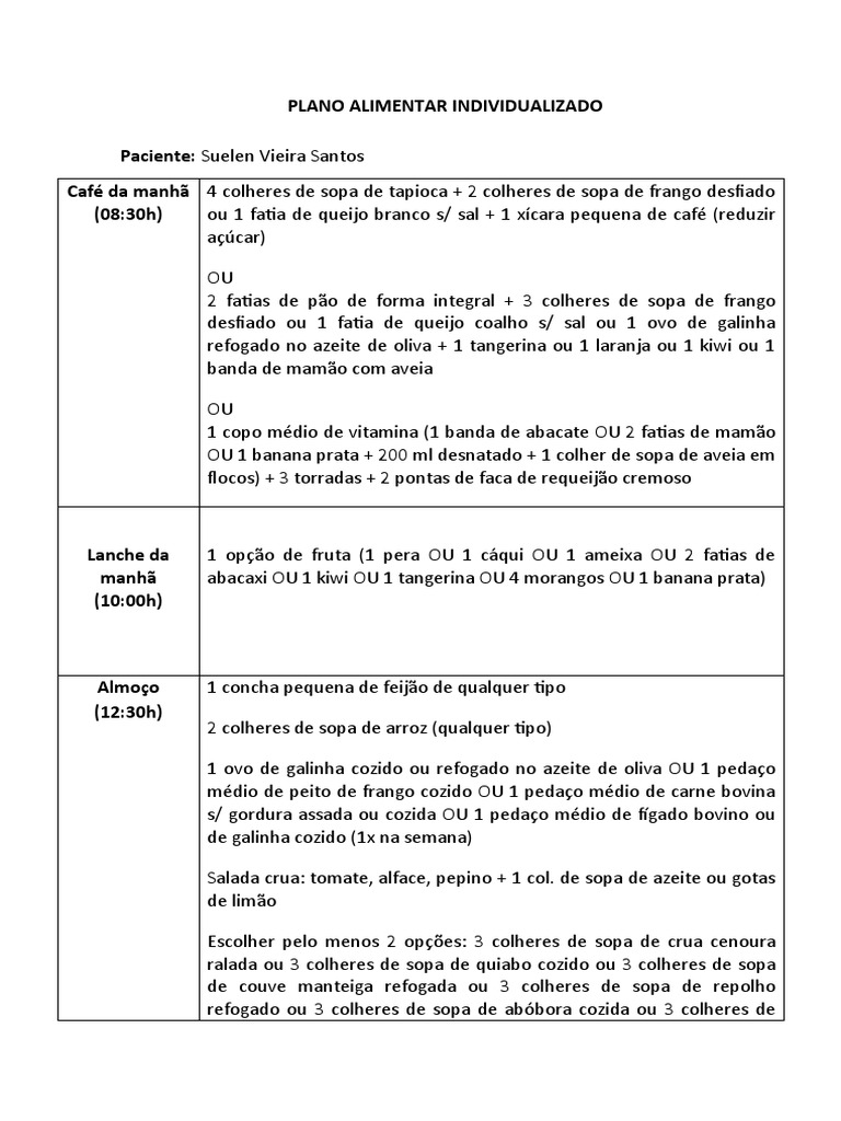 Cardápio Saudável para Gestantes | PDF | Alimentos | Carne