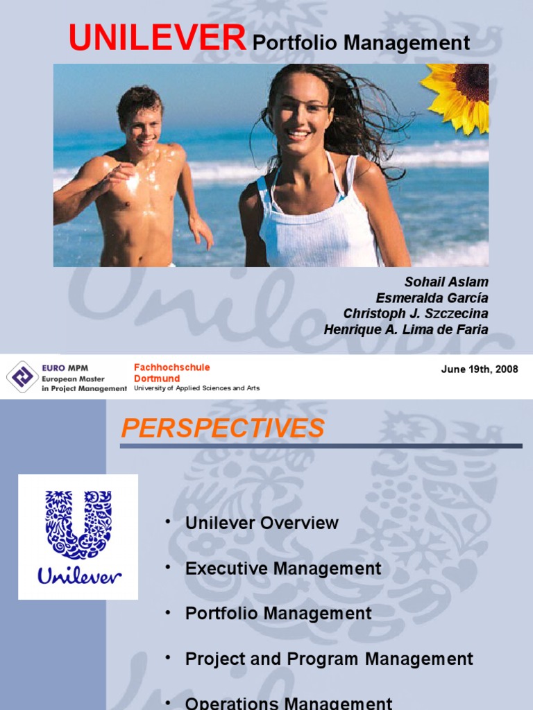 Portfolio Management Unilever PDF Unilever Brand
