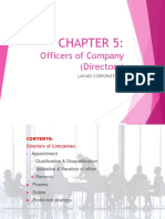 Chapter 5 Officers of Company (Director) (Law485)
