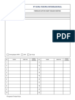 Formulir Daftar Hadir Toolbox Meeting