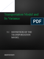 CH 05 Transportation Model and Its Variance