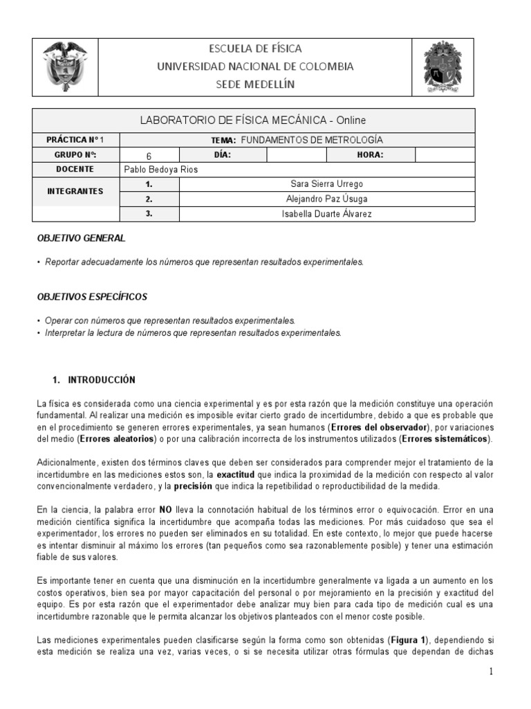 Fundamentos de Metrología en Física | PDF | Medición | Incertidumbre