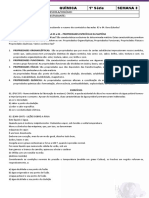 1 Série - Química - TRILHA - Semana 03