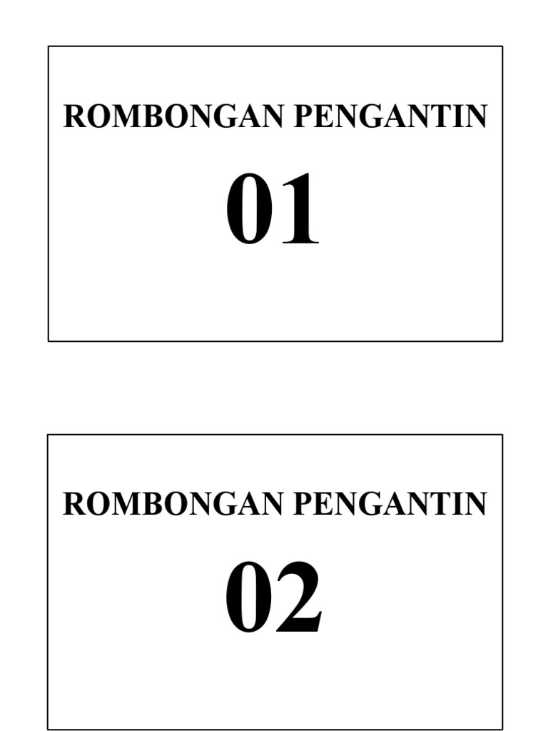 Rombongan Pengantin | PDF
