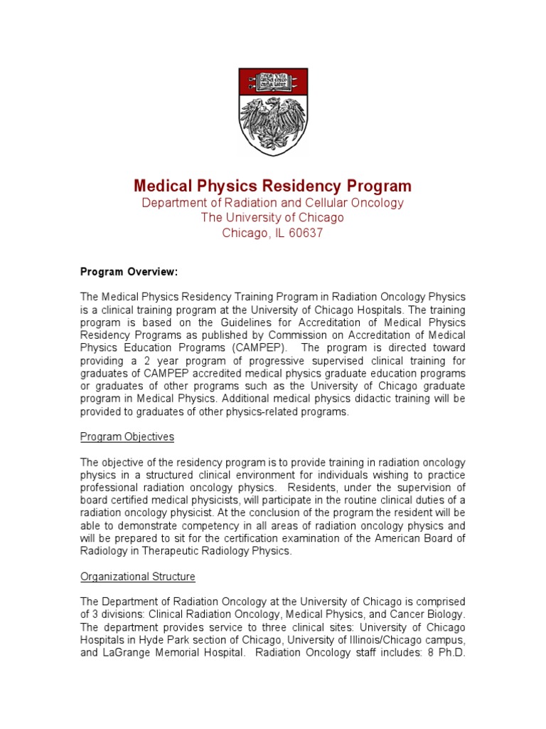 Medphys Res Brochure PDF Medical Physics Radiation Therapy
