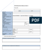 MODELO de Informe Psicopedagógico 2023