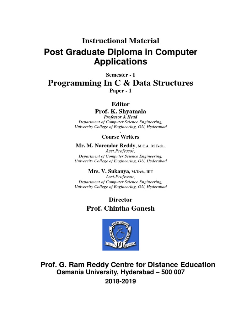 Programming in C&DS TextBOOK 1 | PDF | C (Programming Language ...
