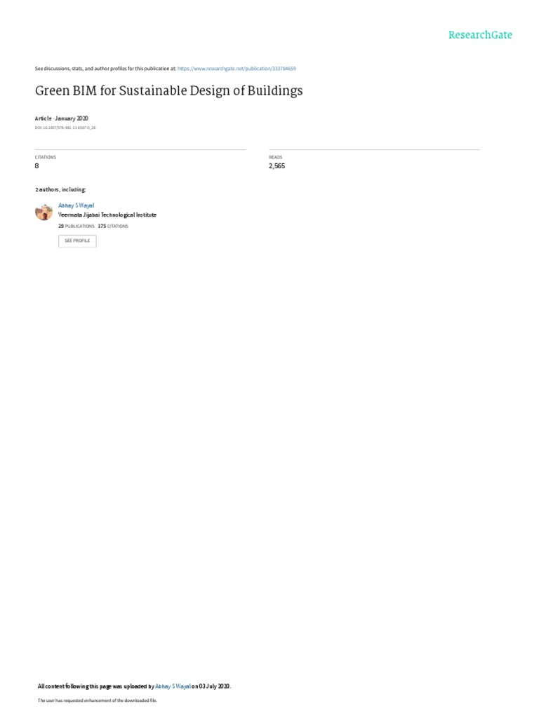 Green BIM for Sustainable Building Design | PDF | Green Building ...