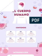 Presentacion Cuerpo Humano Organico Ilustrado Morado Pastel