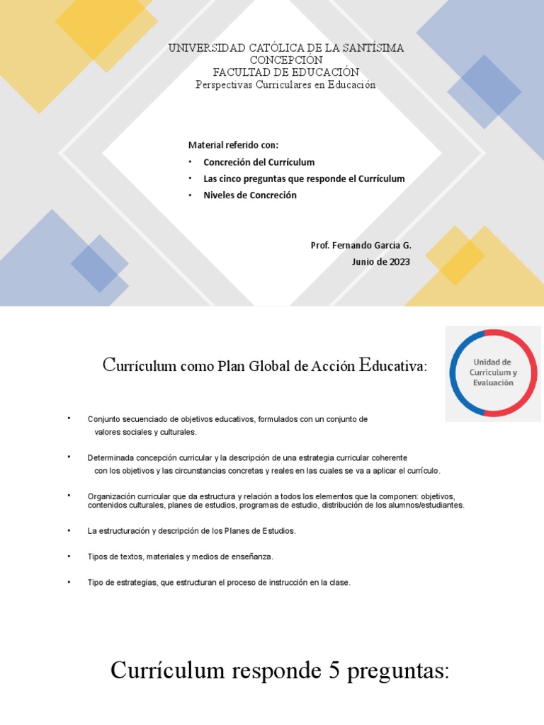 Niveles Concreción Curricular 2023 | PDF | Plan de estudios | Aprendizaje