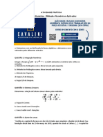 Atividade Prática - Cálculo Numéerico - Métodos Numéricos Aplicados