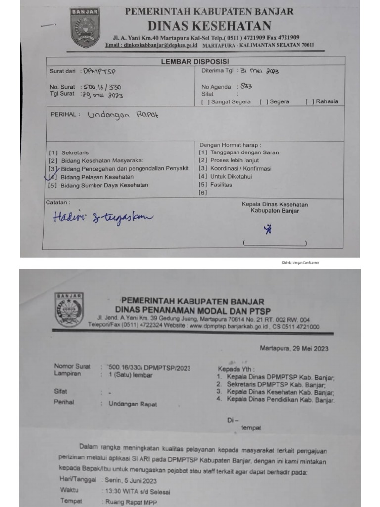 Undangan Rapat. | PDF