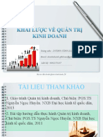 Chương 5. Khái Lược Về Quản Trị Kinh Doanh