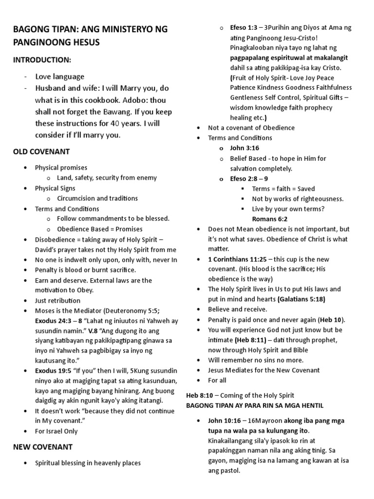Hebrews 8 NEW COVENANT VS OLD COVENANT Download Free PDF New