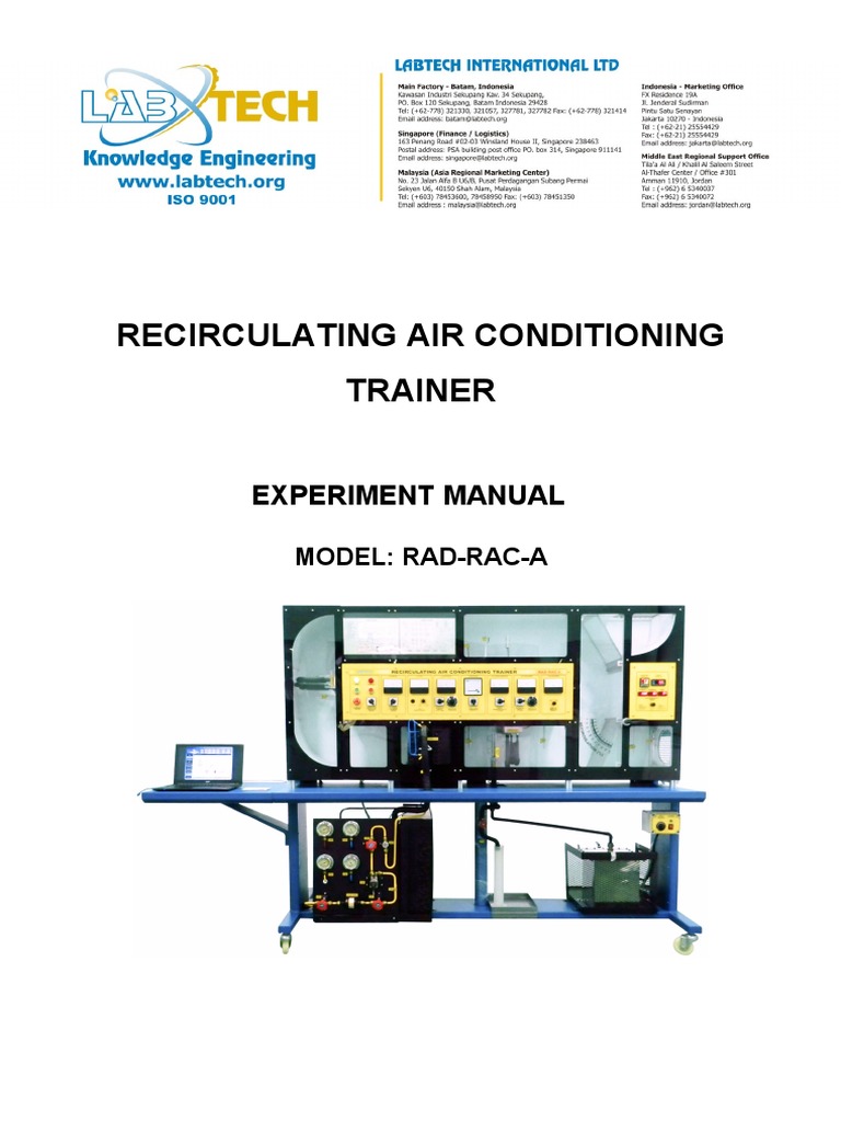 02 - Rad-Rac-A Recirculating Air Cond Trainer Exp Man LT 10002 ...