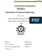 Department of Chemical Engineering: National Institute of Technology Rourkela