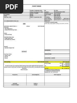 Event Order - Sample