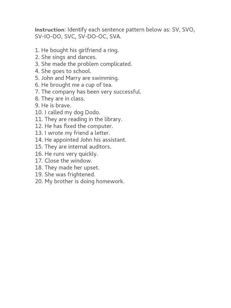 Pattern Exercise | PDF