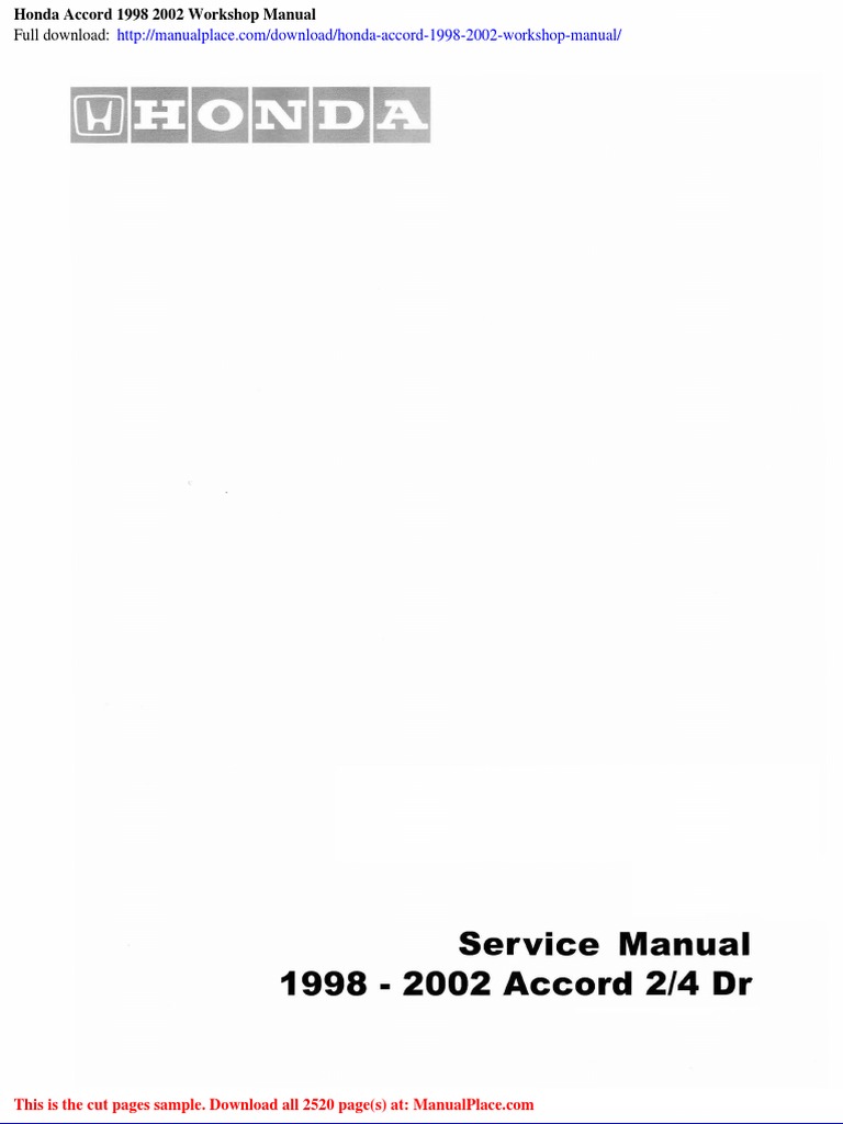 2002 HONDA ACCORD MANUAL PDF visual data 2