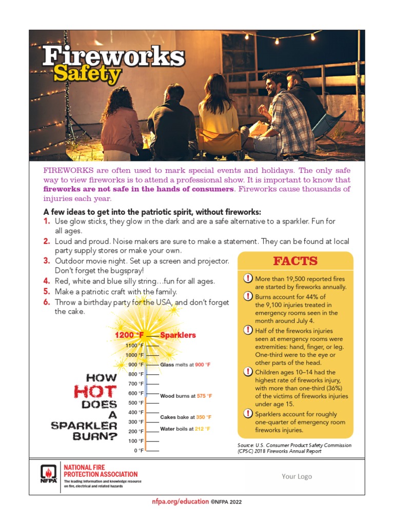 Fireworks Safety Tips PDF Fireworks