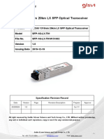 1.25G 1310nm 20km LX SFP Optical Transceiver