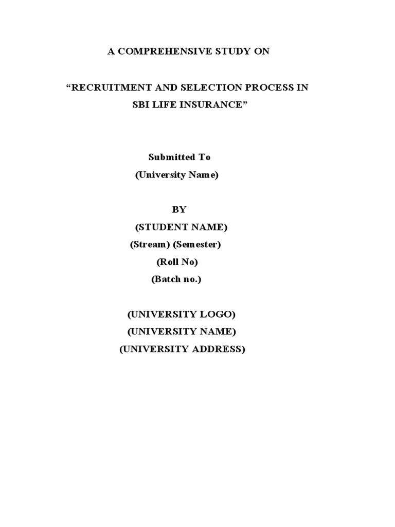 A Comprehensive Study On | PDF | Recruitment | Human Resource Management