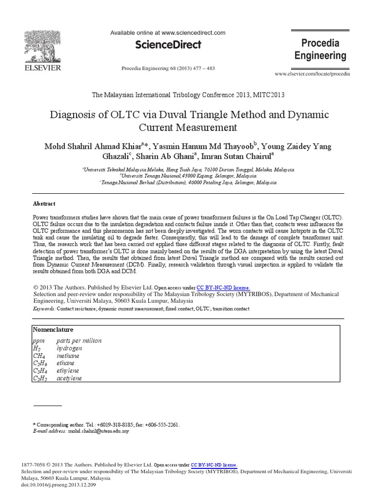 Diagnosing OLTC with Duval Triangle Method | PDF | Transformer ...